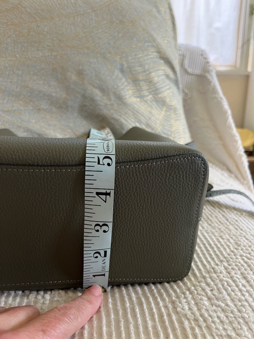 Coach Olive Green Pebbled Leather Shoulder Bag with Silver Logo - Picture 10 of 10